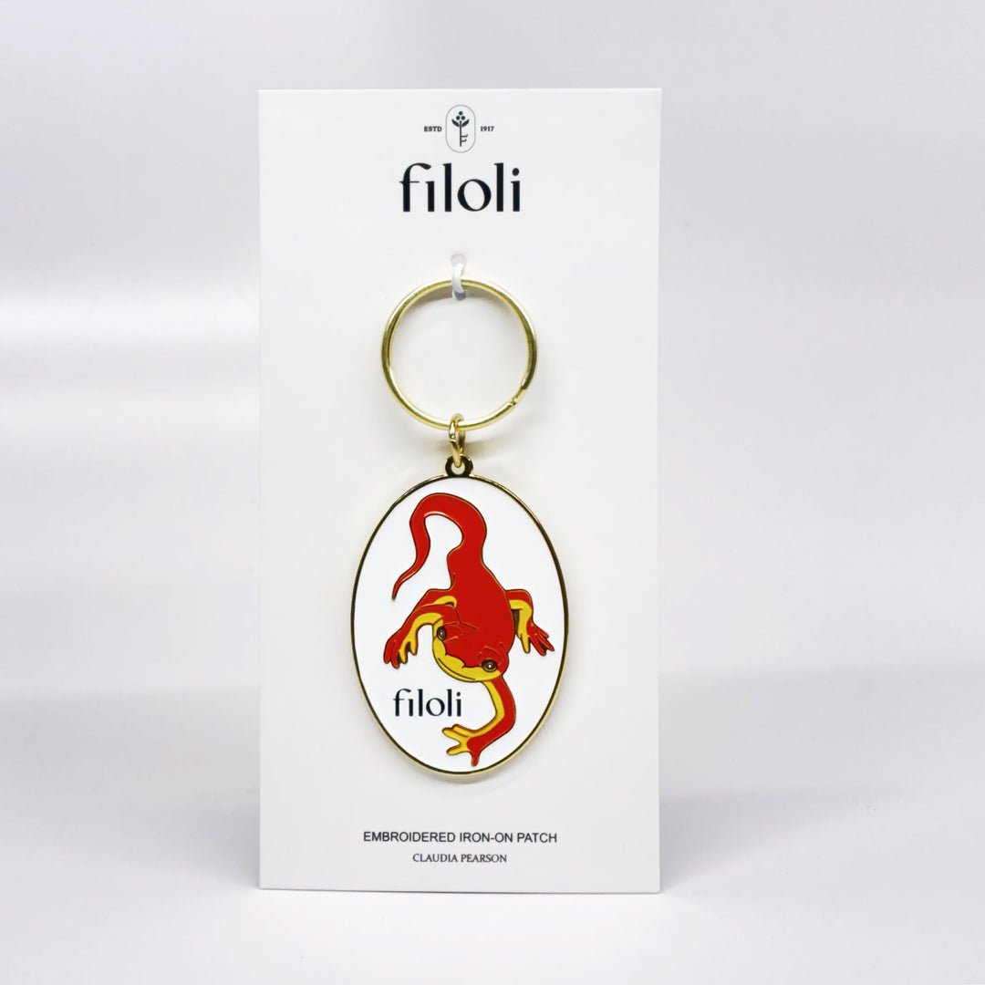 Filoli Newt Enamel Keychain